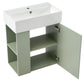 21.6 Inch Modern Floating Bathroom Vanity with Ceramic Basin