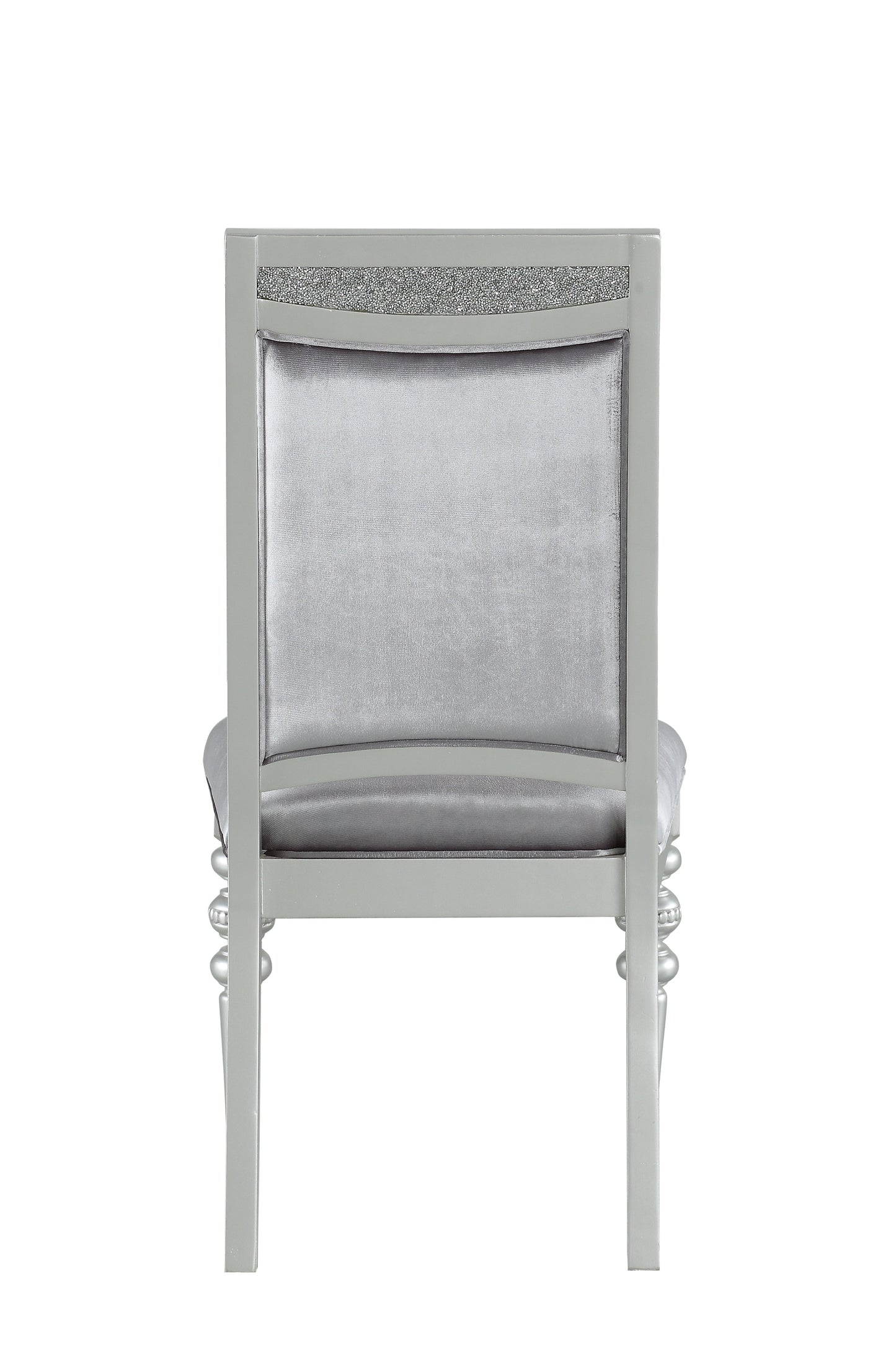 Maverick Fabric & Platinum Finish Side Chair (Set of 2)