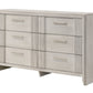 1pc Contemporary 6-Drawer Storage Dresser Mist