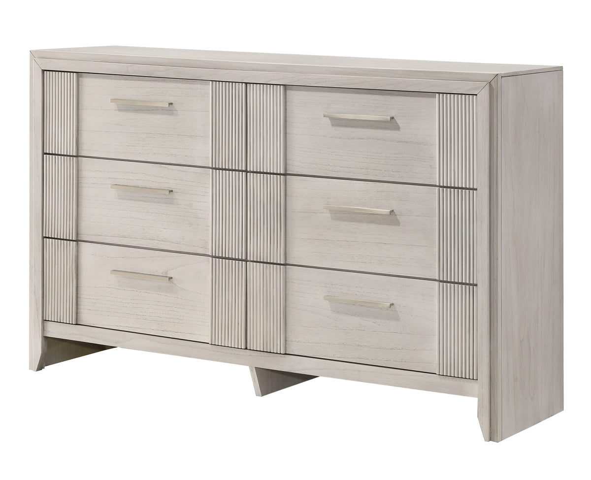 1pc Contemporary 6-Drawer Storage Dresser Mist