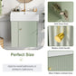 21.6 Inch Modern Floating Bathroom Vanity with Ceramic Basin