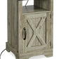 16" Light Grey Farmhouse Nightstand