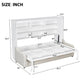 Full Size Murphy Cabinet Bed with Folding Sofa