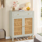 31.49” Mint Green Shoe Cabinet