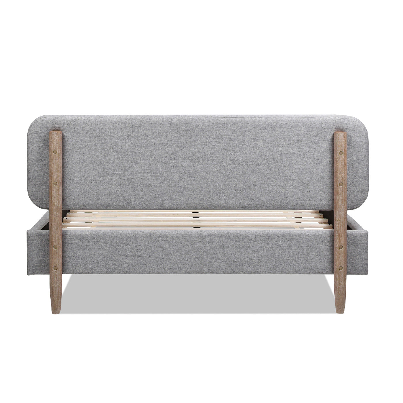 Diego Low Upholstered Platform Bed, Queen, Light