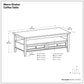 Warm Shaker Solid Wood 48 Inch Wide Transitional Coffee Table