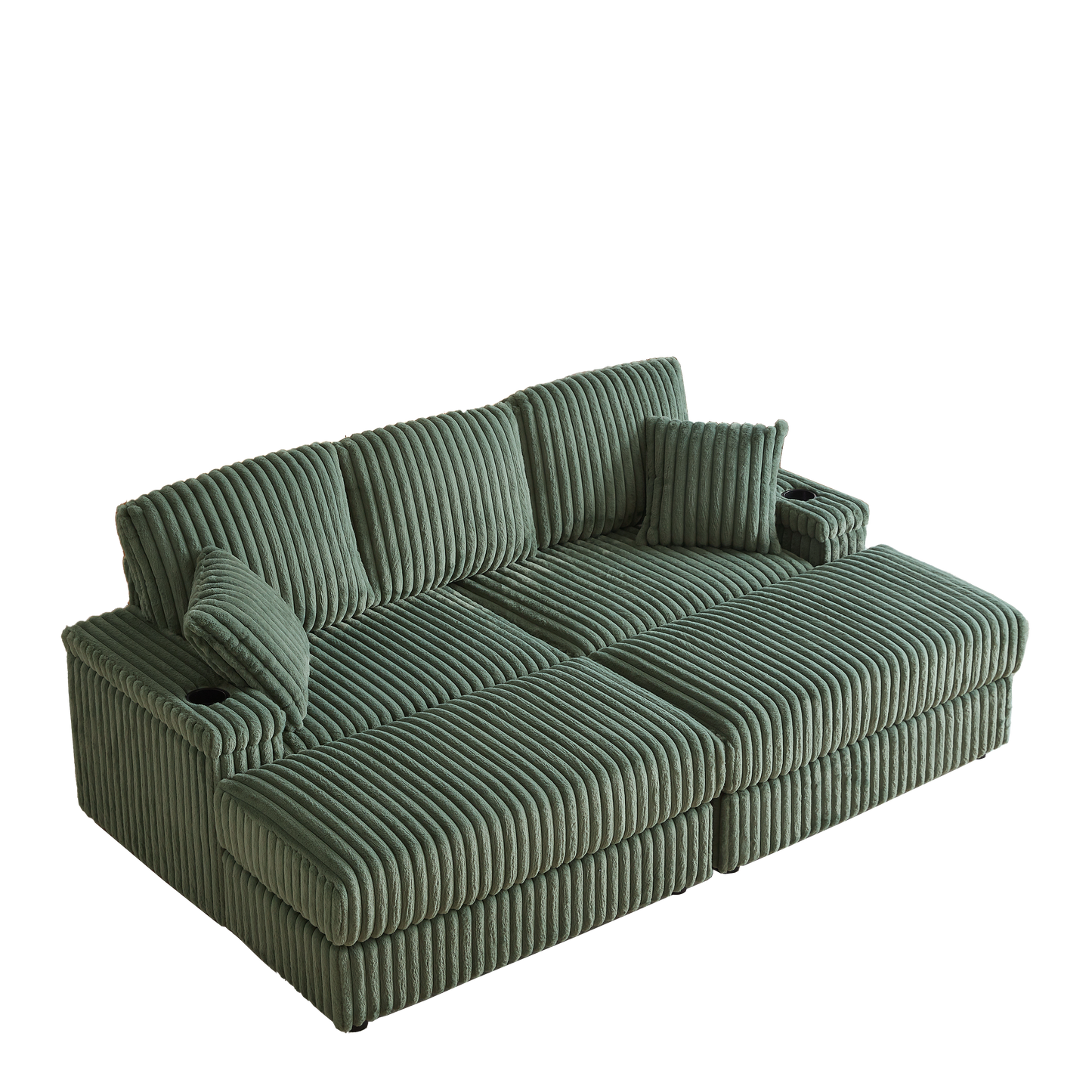 84-Inch Corduroy 3-Seater Sofa