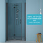 30"W x 72"H Fold Frameless Shower Door with Tempered Glass