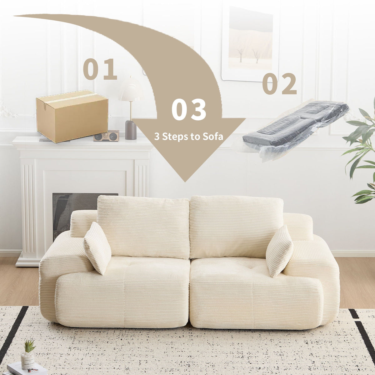 2 Seater Large Sectional Couches For Living Room - view 22