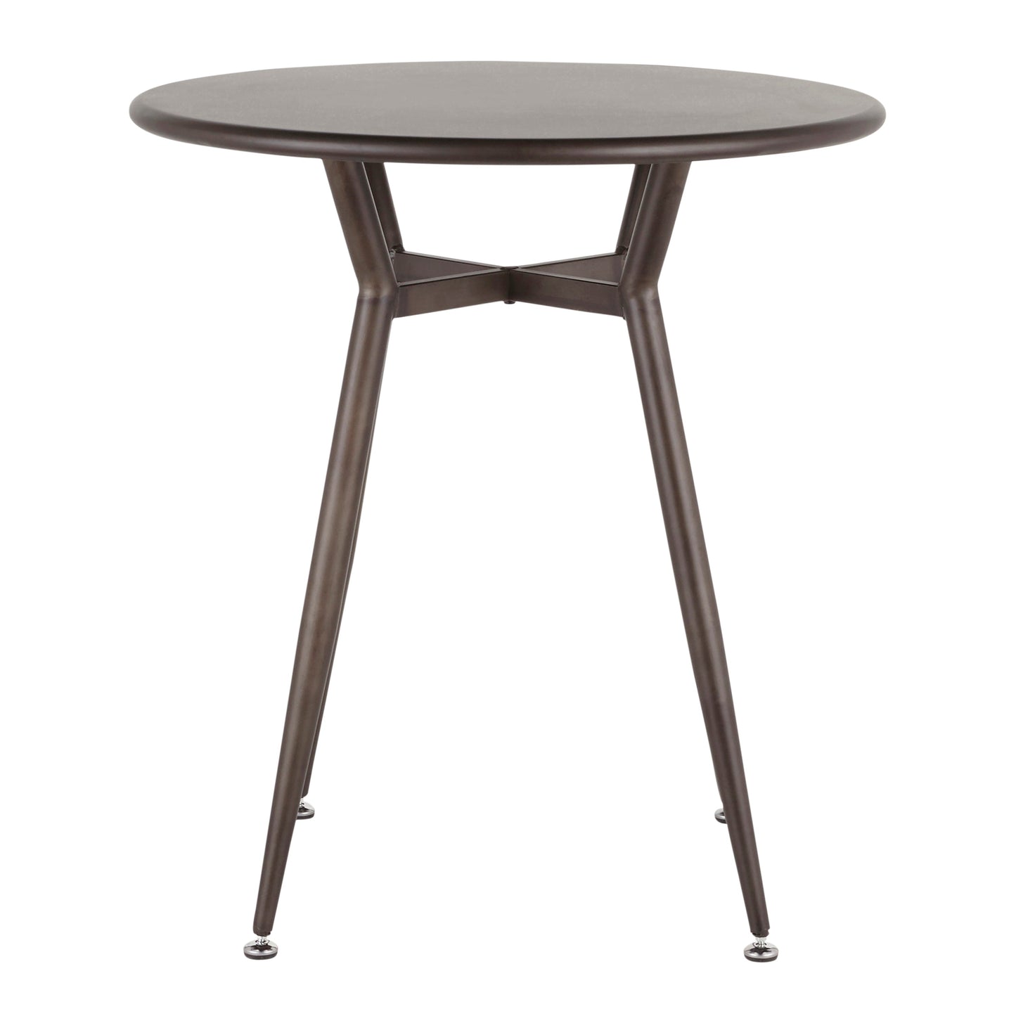Round Dinette Table in Antique Metal