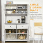 HOMCOM 63.5" Kitchen Buffet with Hutch