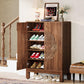 28.74" Farmhouse Brown Shoe Cabinet