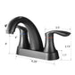 Two Handle 4 Inch Centerset Bathroom Sink Faucet with Pop-Up Drain
