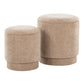 Upholstered Contemporary Ottoman Set