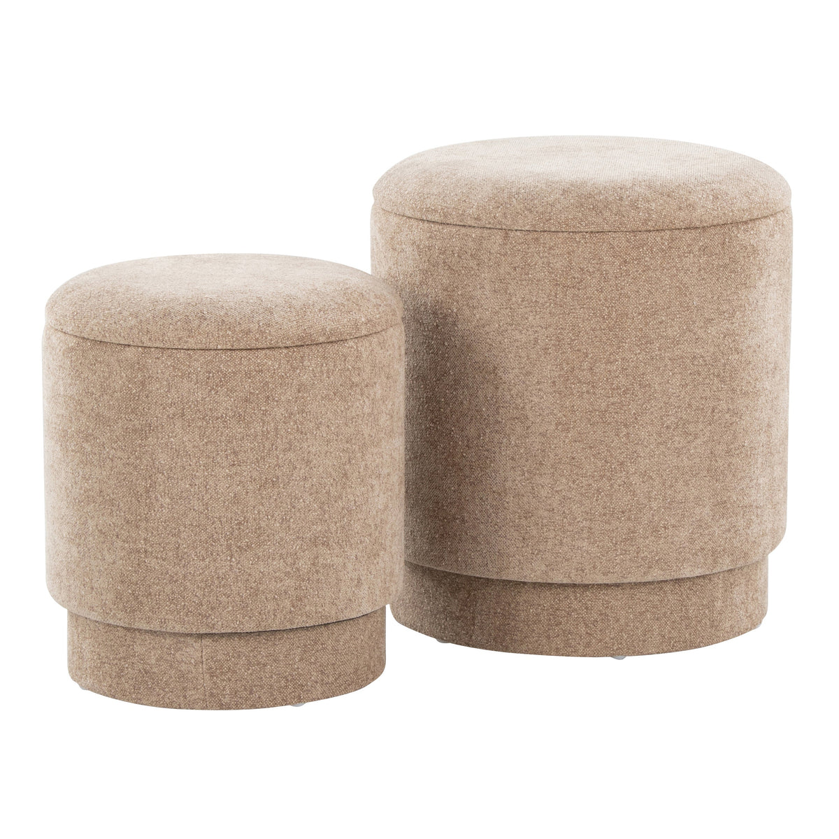 Upholstered Contemporary Ottoman Set