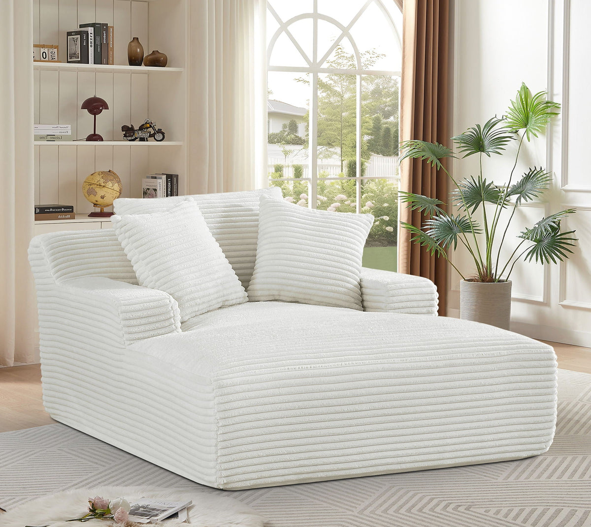 Cloudline - Oversized Chaise Lounge, Modern Comfy Couch With Full Foam Cushioning, Cozy Sleeper Sofabed - view 2