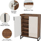 29.52" Brown Shoe Cabinet