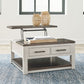 Darborn - Lift Top Cocktail Table - Gray / Brown