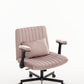 Pink Velvet Criss Cross Armrest Office Chair