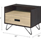 Melkree - Accent Table - Oak & Black