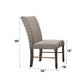 Leventis - Side Chair (Set of 2) - Cream Linen & Weathered Oak