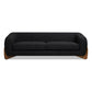 Alpine 90.5" Sherpa Sofa, Ebony