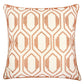 Geometric Embroidered Cotton Throw Pillow