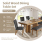 TOPMAX Farmhouse 78.1-Inch Extendable Wood Dining Table Set