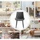 Grey PU Leather & Iron Leg Dining Chairs (2-Piece)