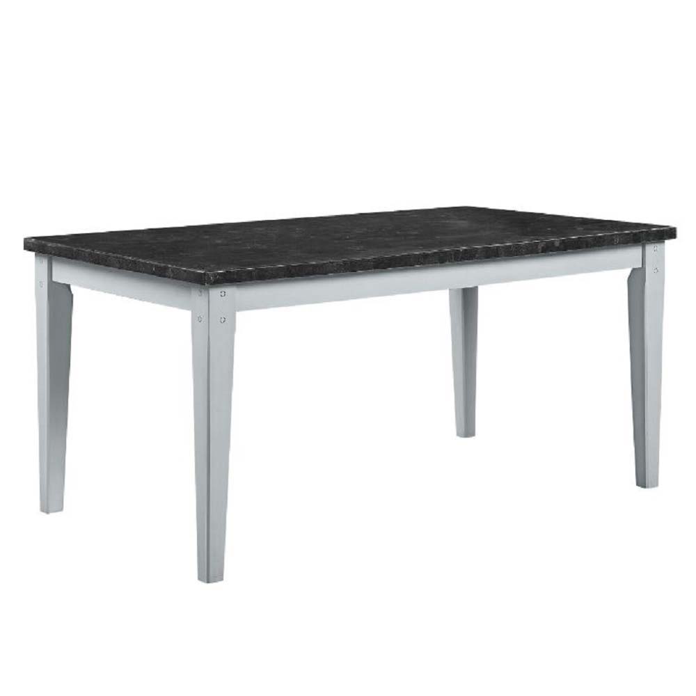 Lanton - Dining Table - Natural Marble & Antique White