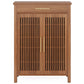 5-Tier Shoe Storage Cabinet with Louvered Doors and Drawer