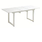 Square Extendable Dining Table With Metal Leg, Modern Space Saving Kitchen Table For Living Room - view 2