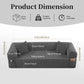 Spring Sofa with High-Quality Fabric, Pillows & Storage