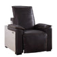 Misezon - Power Motion Recliner - Dark Top Grain Brown Leather & Aluminum