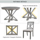 Dining Set With Extendable Round Table And 4 Upholstered Chairs - view 13