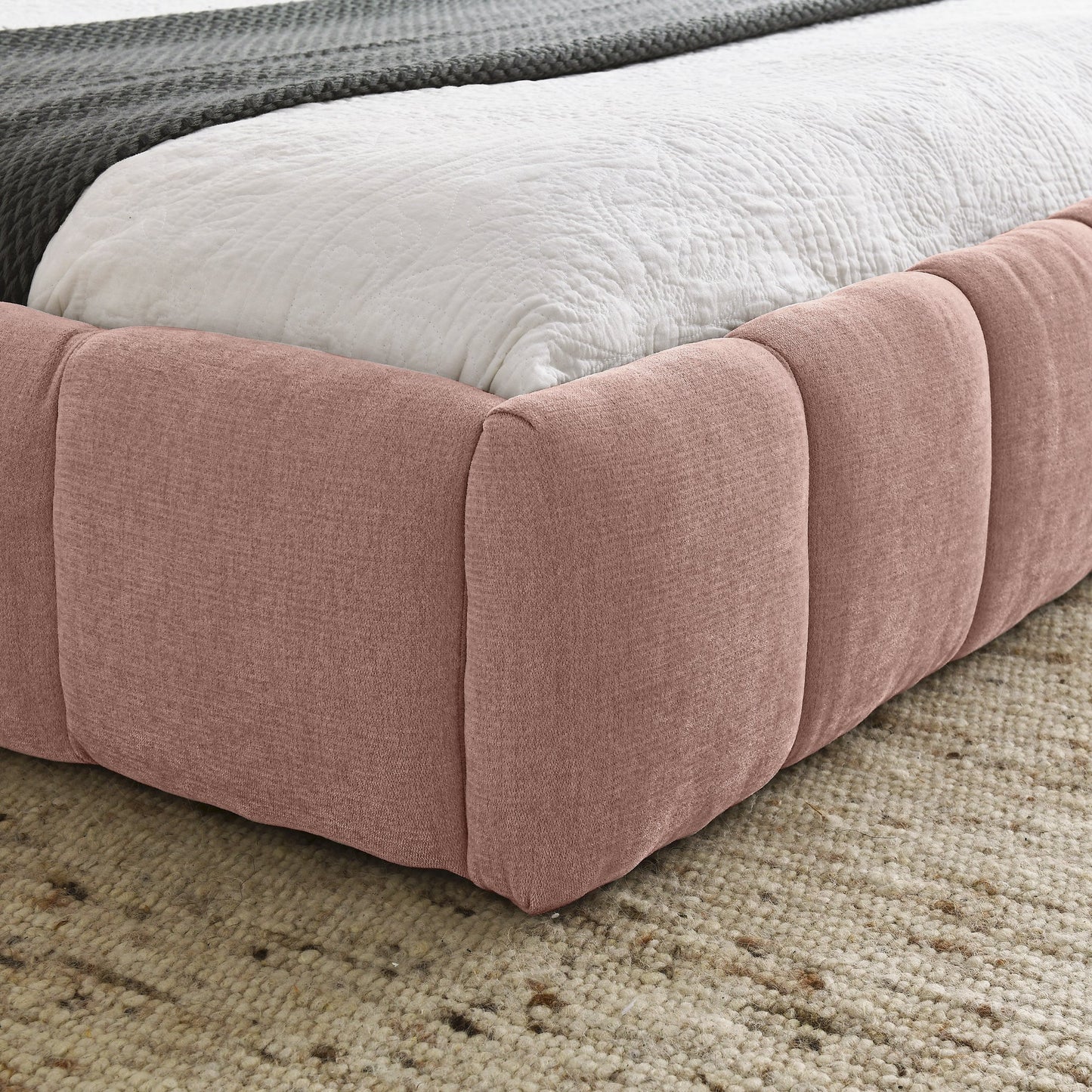 Queen Size Upholstered Bed Frame with Headboard