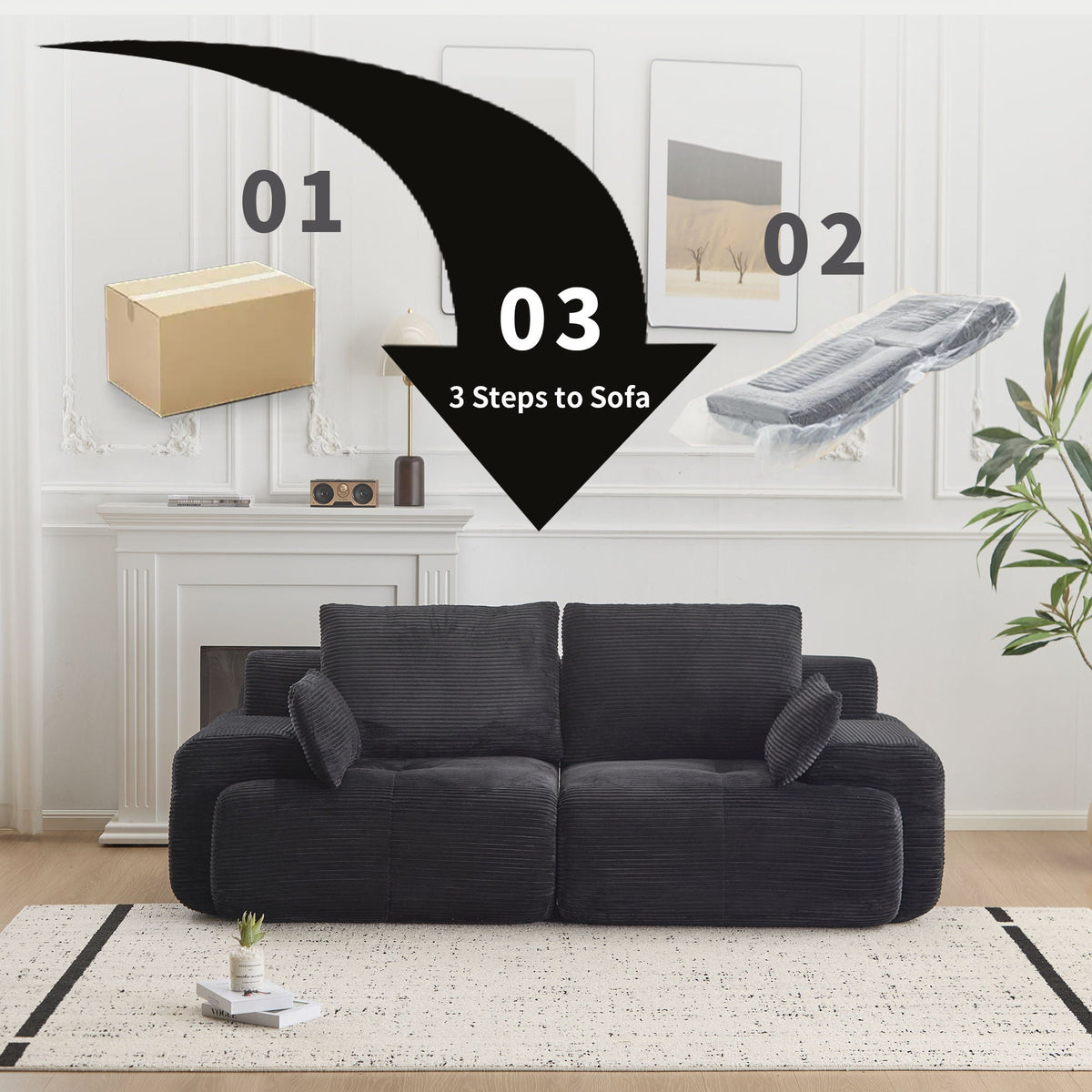 2 Seater Large Sectional Couches For Living Room - view 24