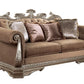 Northville - Loveseat With 4 Pillows - Velvet & Antique Silver
