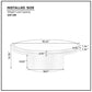 35.43 Inch Coffee Table with Sintered Stone Tabletop in Walnut