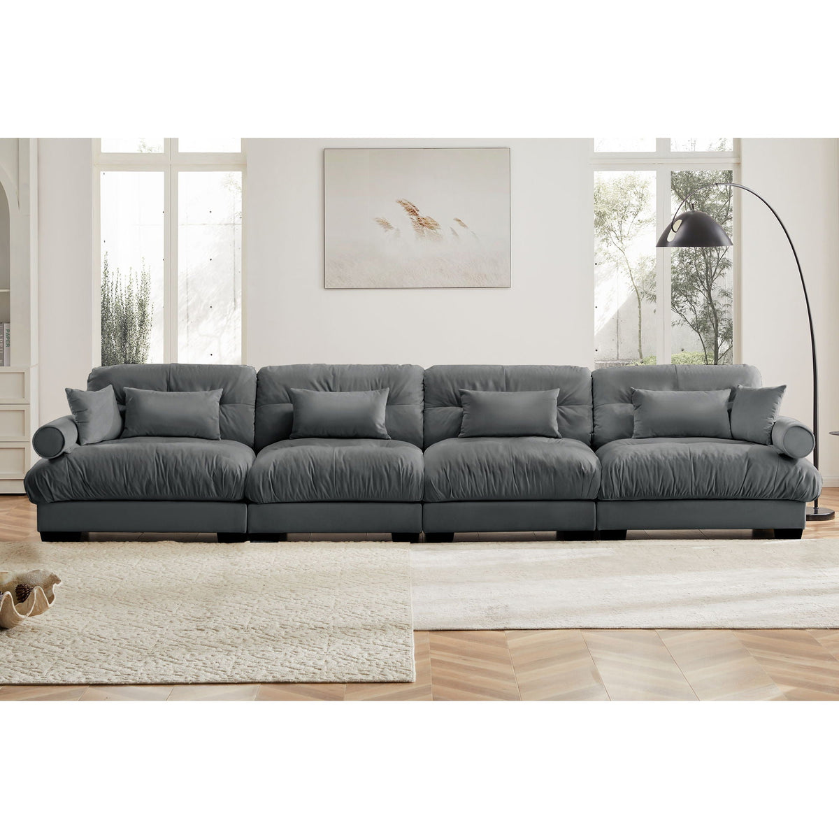 Super Comfort Oversized Modular Sectional Sofa, Deep Seat Convertible L Shaped Couch - view 18