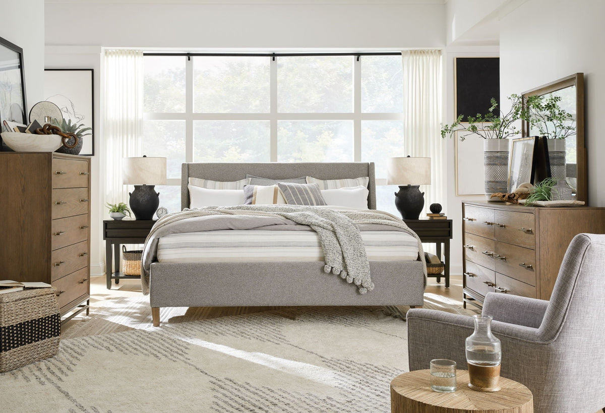Lindon - Dark Open Nightstand - Coffee Bean