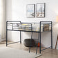 Cordelia - Twin Loft Bed With Slide - Antique Oak, Sandy Black & Dark Bronze Hand-Brushed