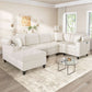 U Shaped Sectional Sofa, Corner Living Room Couch With Built In Cup Holders, Storage, USB Ports - view 22