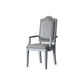 House Marchese - Arm Chair (Set of 2) - Two Tone Gray Fabric & Pearl Gray