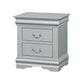 Louis Philippe III Platinum Finish Nightstand