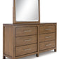 Cabalynn - Dresser And Mirror - Light Brown