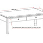 Cosmopolitan 42 Inch Wide Solid Wood Coffee Table in Mahogany