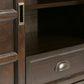 Burlington 54 Inch Wide Solid Wood Tall TV Stand in Mahogany