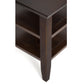 Acadian Solid Wood Narrow Side Table in Brunette