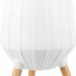 Dunguan White Ribbed Wood Outdoor Planter - Clearance